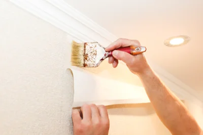 Pose de papier peint à Mondion — revêtements muraux et toiles de verre
